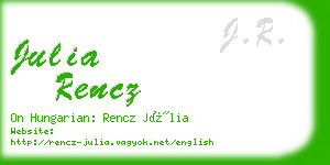 julia rencz business card